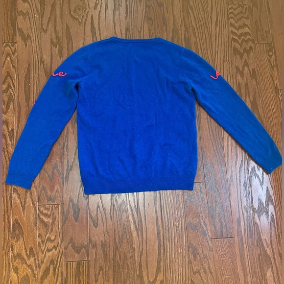 SAKS FIFTH AVENUE Love Script Cashmere Sweater S - Picture 3 of 6